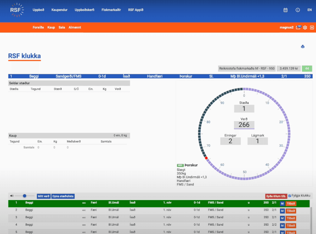Seafood Auction System