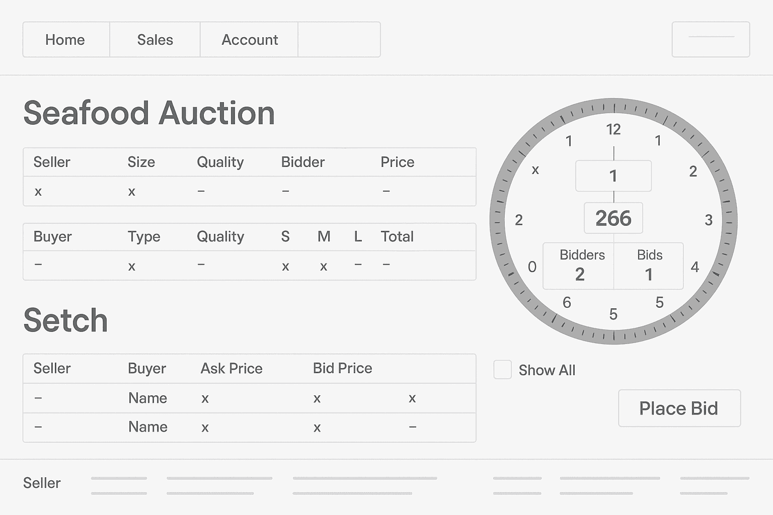 Seafood Auction System