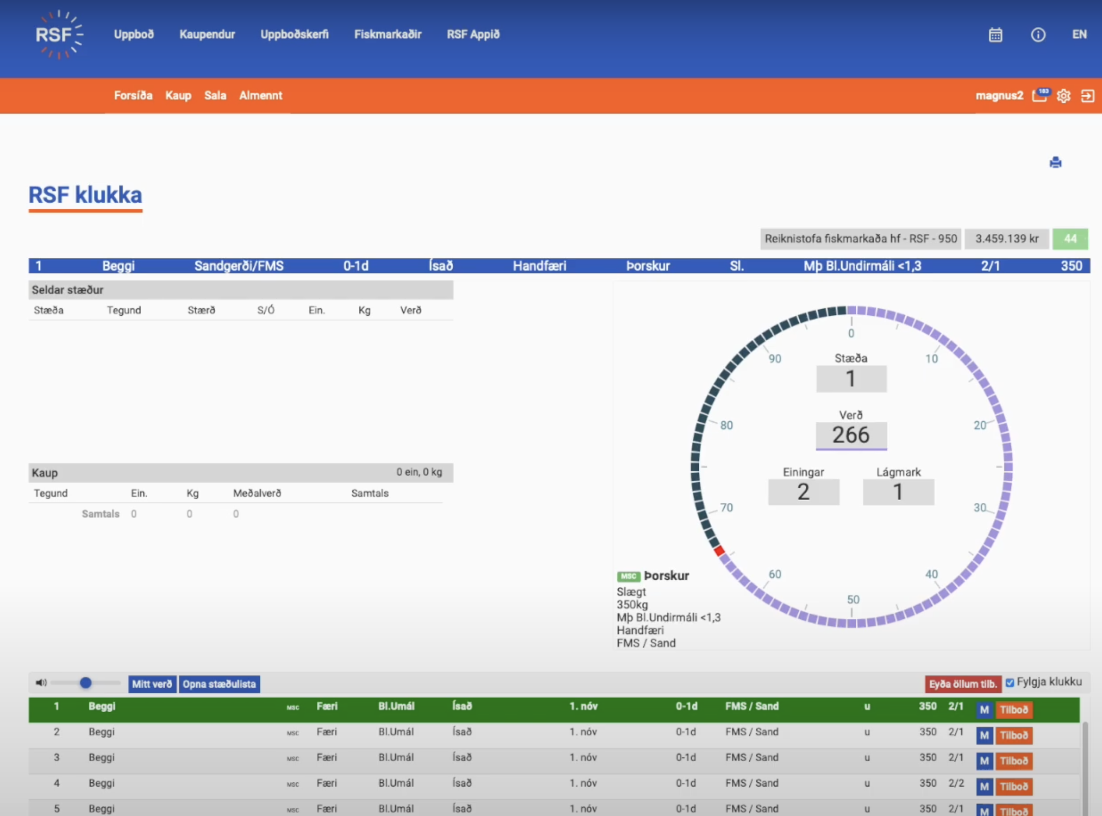 Auction Screenshot